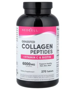 NeoCell Grassfed Collagen Peptides + Vitamin C & Biotin, 270 Ct
