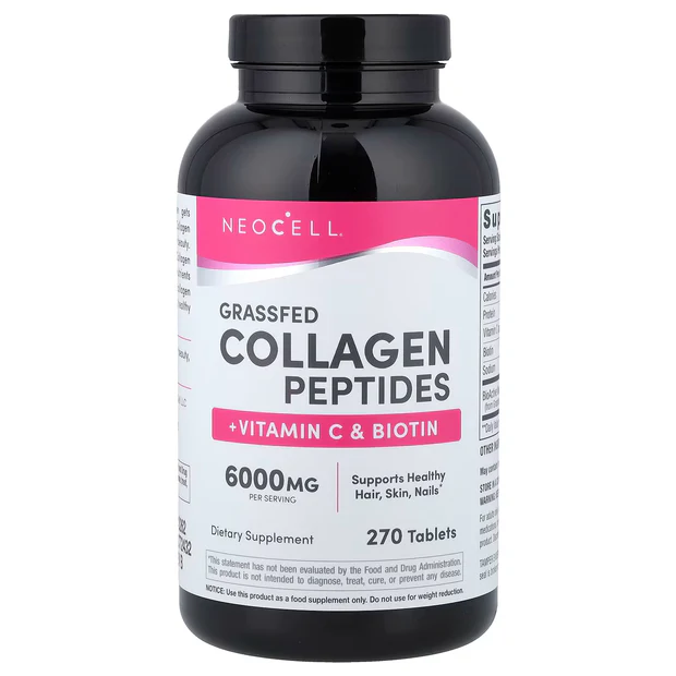 NeoCell Grassfed Collagen Peptides + Vitamin C & Biotin, 270 Ct