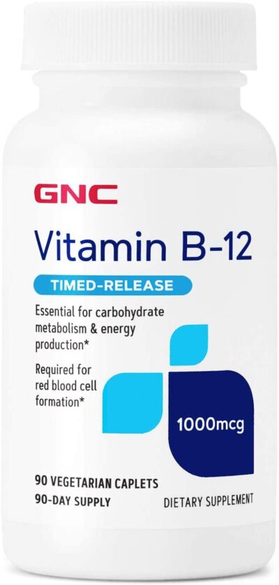 GNC Vitamin B12 1000 mcg, 100 Ct – 100 Tablets
