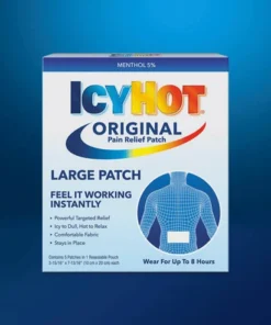 ICYHOT Medicated Patch Extra Strength Pain Relief, 5-Count