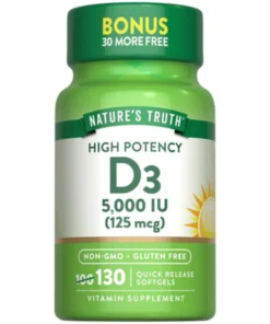 Vitamin D-3 5000IU 130 Softgels