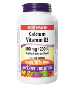 Webber Naturals Calcium with Vitamin D3 500mg / 200 IU, 275 Ct