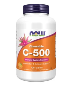 NOW Vitamin C 500 Chewable Tablets 100 Ct
