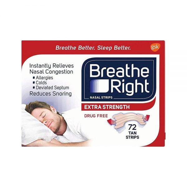 Breathe Right Extra Strength 72 Tan Strips