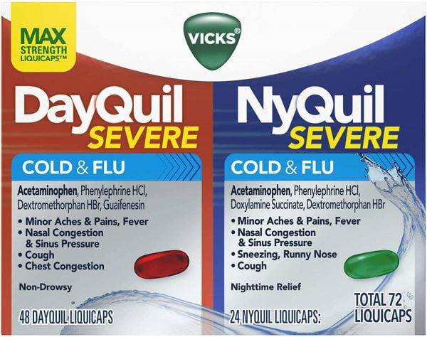 Dayquil / Nyquil Severe Cold & Flu Relief Pack 72ct