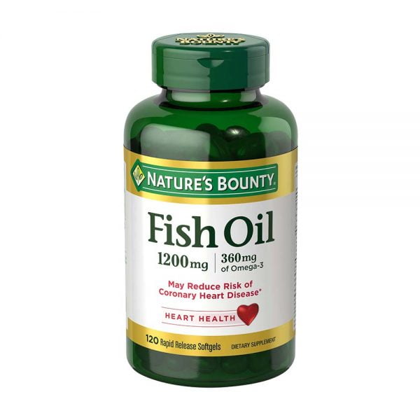 Nature's Bounty Fish Oil 1200mg, Omega 360Mg 120 Softgels
