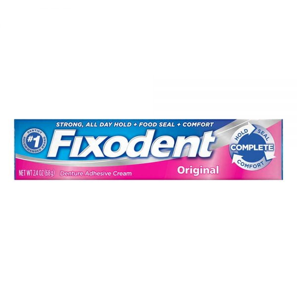 Fixodent Denture Adhesive Cream Original 2.4 oz 68gm