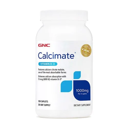 GNC Calcimate 1000mg with Vitamin D-3 120 Caplets