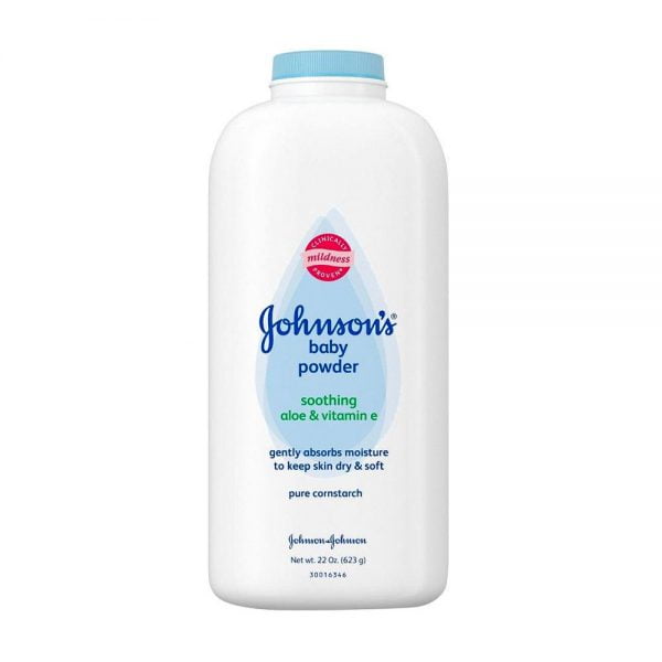 Johnson’s Baby Powder, Pure Cornstarch, Aloe & Vitamin E, 22 Ounce (623 g )