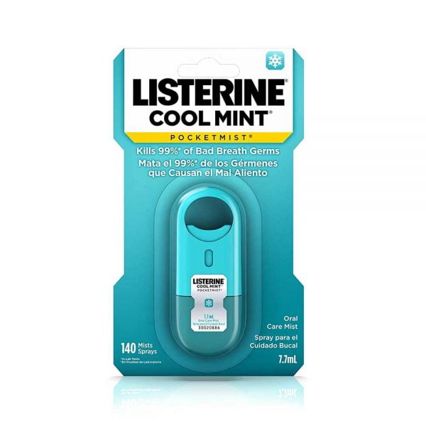 Listerine Pocketmist Cool Mint Oral Care Mist for Bad Breath, 7.7 ml