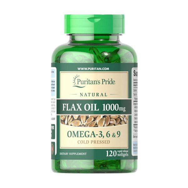 Natural Flax Oil 1000mg 120 softgels