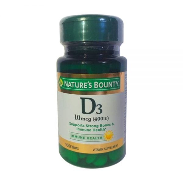 NATURE’S BOUNTY D3 10mcg 100 tablets