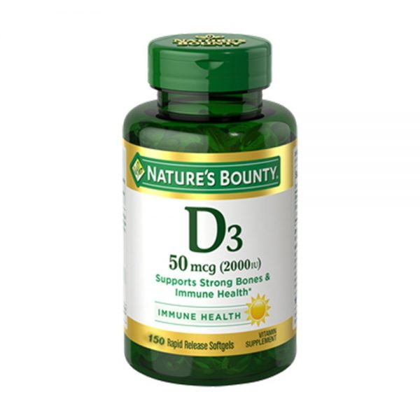 NATURE’S BOUNTY D3 50mcg 2000IU 150 softgels