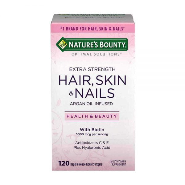 Nature’s Bounty Extra Strength Hair, Skin, Nails with biotin 5000mcg 120 softgels