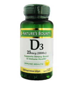 Nature's Bounty Vitamin D3 1000 IU, 120 Ct - 120 Softgels