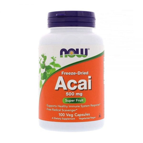 NOW Acai Freeze-Dried 500mg 100 Capsules