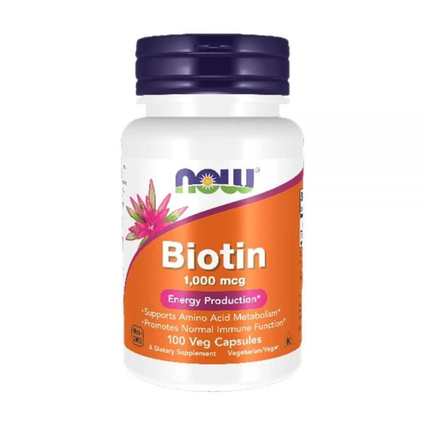 NOW Biotin 1,000mcg 100 Veg Capsules