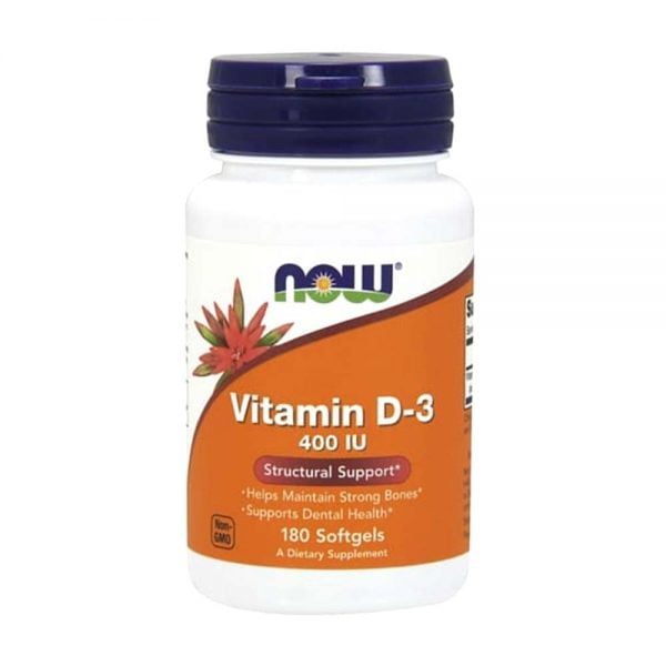 NOW Foods Vitamin D-3 400 IU 180 Softgels