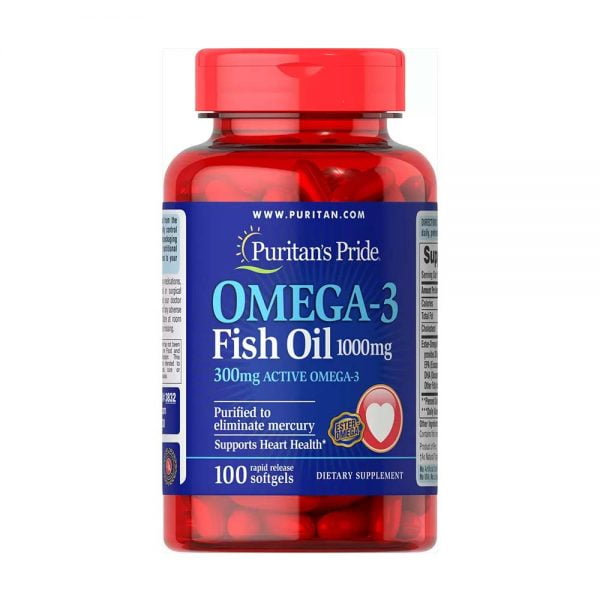 Omega-3 Fish Oil 1000Mg 100 Softgels