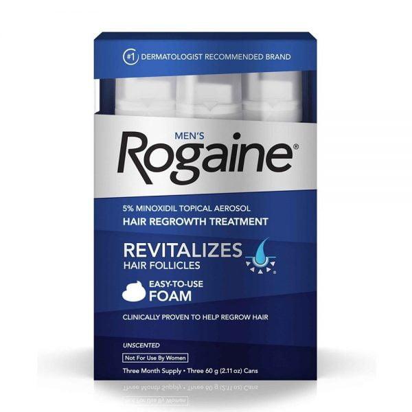 Rogaine Men’s Hair Regrowth Treatment Foam 60g 2.11oz 3 cans