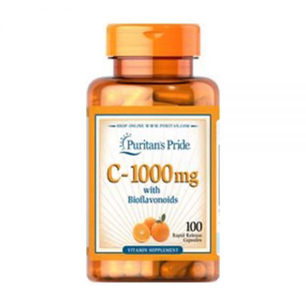 Vitamin C-1000 mg with Bioflavonoids & Rose Hips 100 Caplets