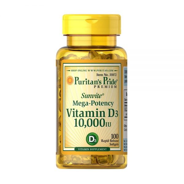 Vitamin D3 10,000 IU 100 Softgels