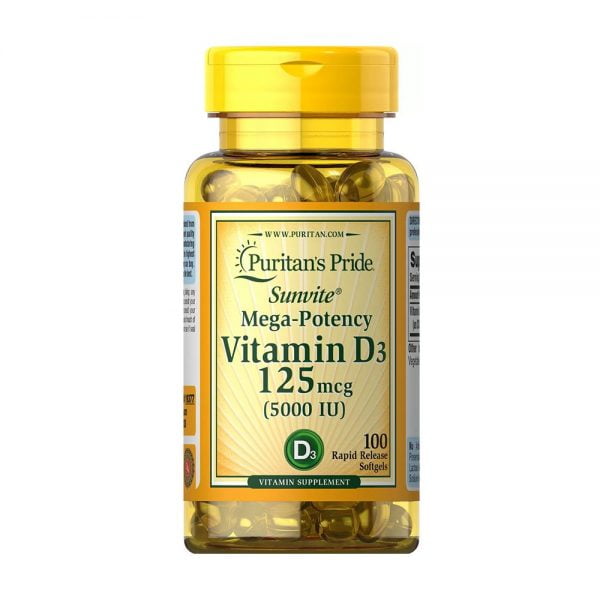 Vitamin D3 125mg 5000IU 100 softgel