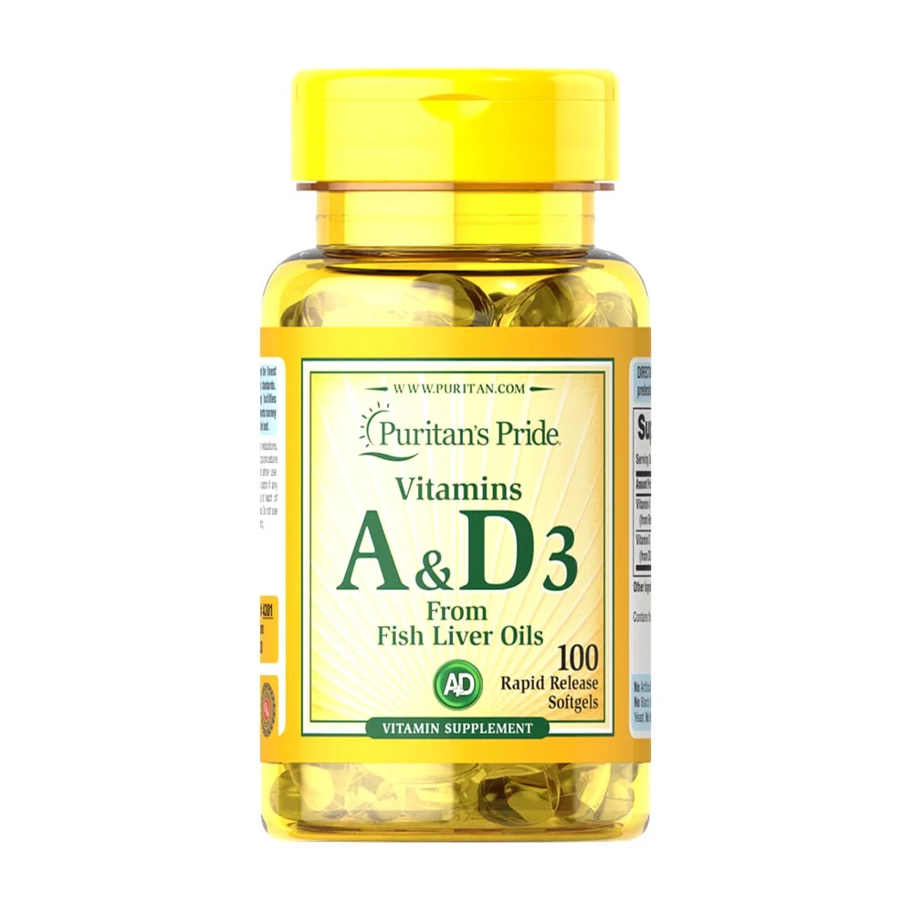 Vitamins A & D-3 5000 400 IU 100 softgels