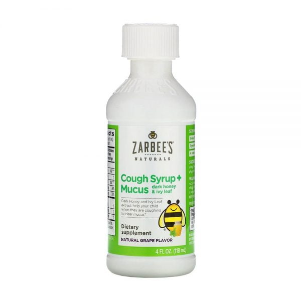 Zarbees Naturals Cough Syrup+ Mucus 4fl oz 118ml