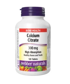Webber Naturals Calcium Citrate 300mg, 120 Ct