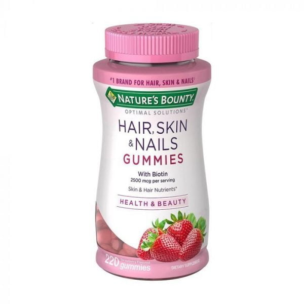 Nature’s Bounty Optimal Solutions Hair, Skin & Nails with Biotin 220 Gummies