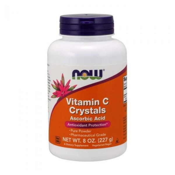 NOW Vitamin C Crystals Ascorbic Acid Pure Powder 8 oz 227gm