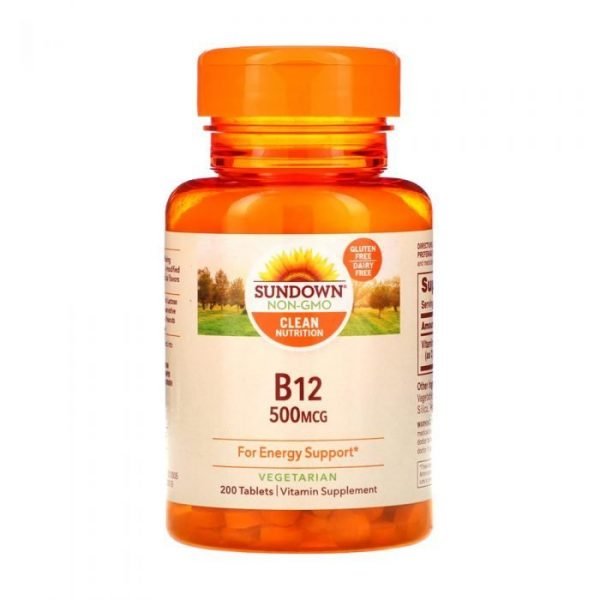 Sundown Naturals B12 500mcg 200 Tablets