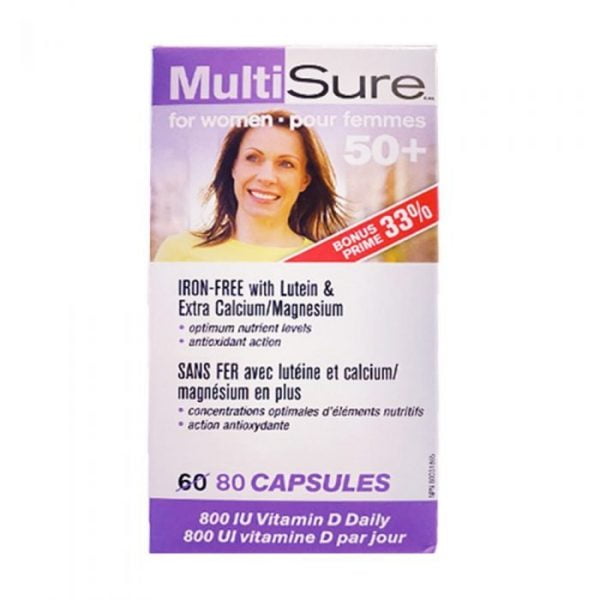 Webber Naturals MultiSure for Women 50+, 80 Capsules