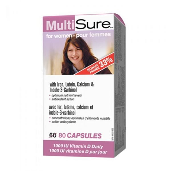 Webber Naturals MultiSure for Women 80 Capsules