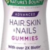 Advance Hair, Skin & Nails Gummies 2x Biotin 600 mcg 80 gummies