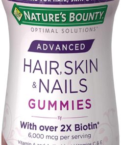 Advance Hair, Skin & Nails Gummies 2x Biotin 600 mcg 80 gummies