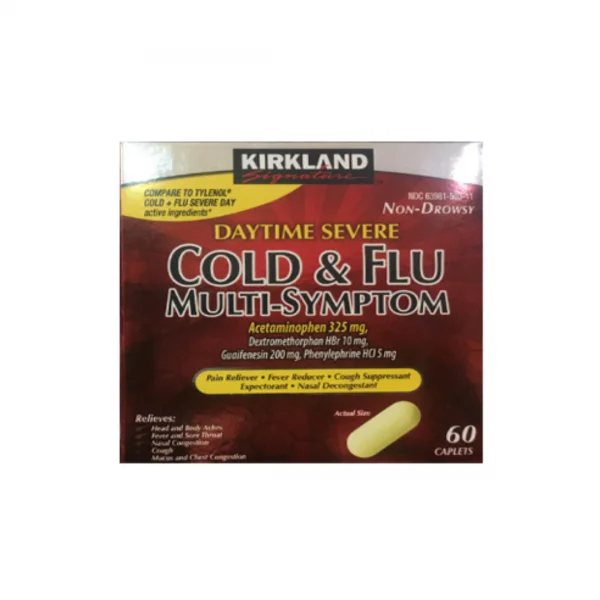 Kirkland Daytime Servere Cold & Flu 60 Caplets
