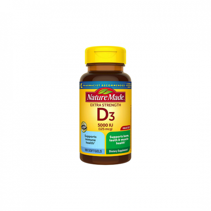 Nature Made D3 1.25mcg 180 Softgels online in Pakistan - vitaminsmenu.com