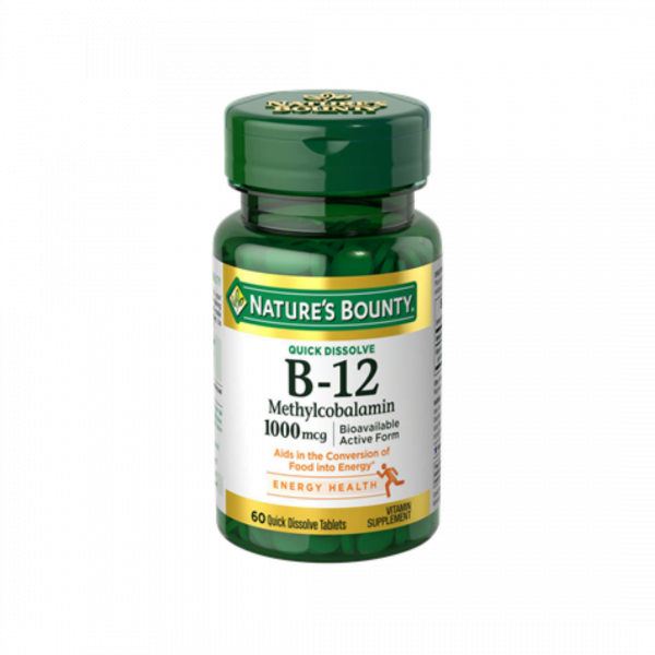 Nature’s Bounty B-12 Methylcobalamin 60 Tablets