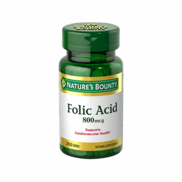 Nature’s Bounty Folic Acid 800 MCG 250 Tablets