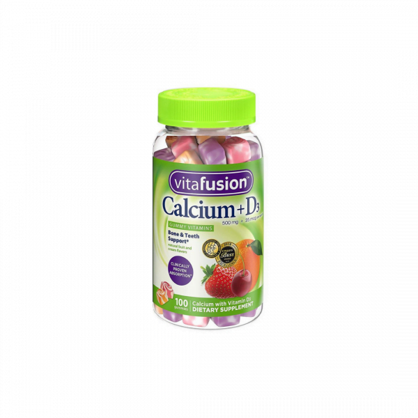 Vitafusion Calcium D3 100 Gummies 500mg