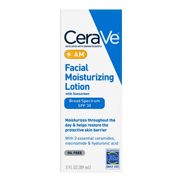 CeraVe AM Facial Moisturizing Lotion Broad Spectrum SPF 30, 3 Oz 89ml