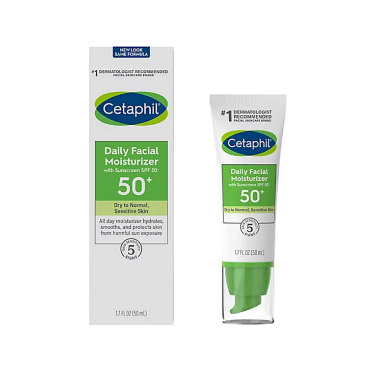 Cetaphil Daily Facial Moisturizer, With Sunscreen SPF 50+1.7 Fl Oz (50ml)