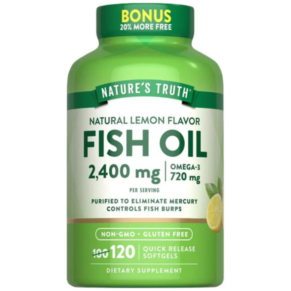 FISH OIL 2,400 MG | Lemon Flavor120 Softgels