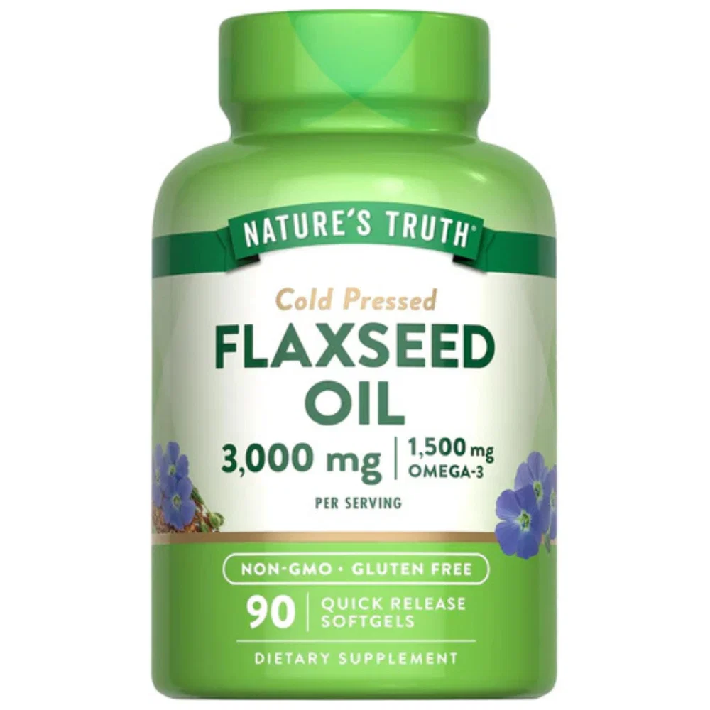 FLAXSEED OIL 3,000MG with 1500 mg of Omega 3 90 Softgels