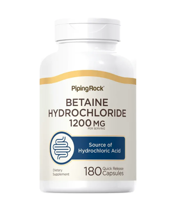 Betaine HCl 1200mg 180 Capsules