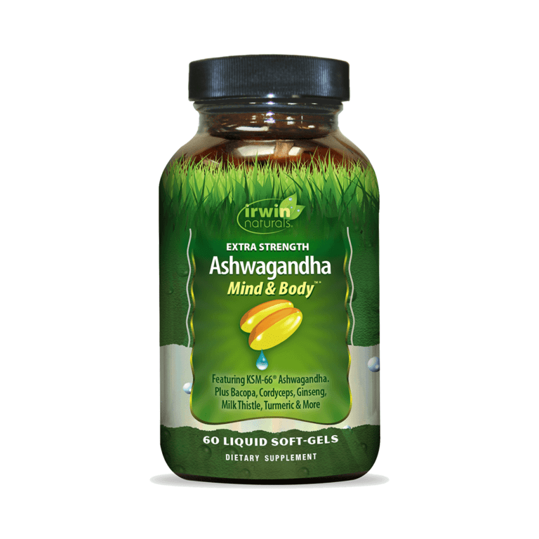 Irwin Naturals Extra Strength Ashwagandha Mind And Body Dietary Supplement, 60 Liguid Softgels