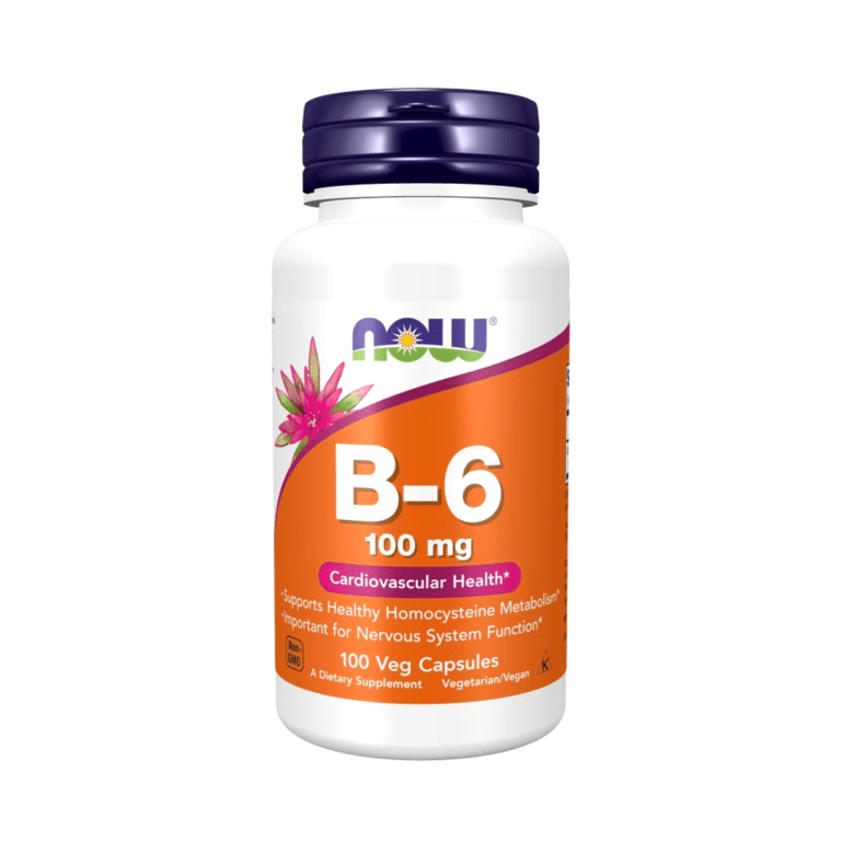 NOW Foods B-6 Cardiovascular Health 100 mg 100 Capsules