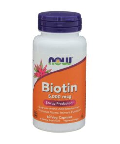 NOW Foods Biotin 5000mcg 60 Capsules